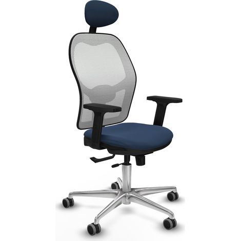 Sedia da ufficio piqueras y crespo Jorquera blu navy alluminio (1/2)