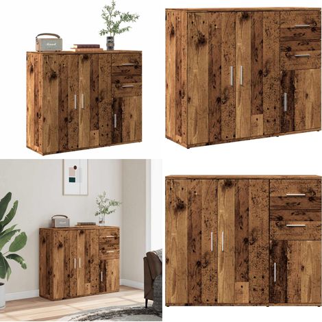 vidaXL Sideboard Altholz-Optik 91x29,5x75 cm Holzwerkstoff (1/5)