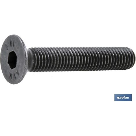 TORNILLO ALLEN DIN 7991 CABEZA AVELLANADA Y PLANA, CON HEXÁGONO INTERIOR C-10.9  M-8 X 70 N (1/2)