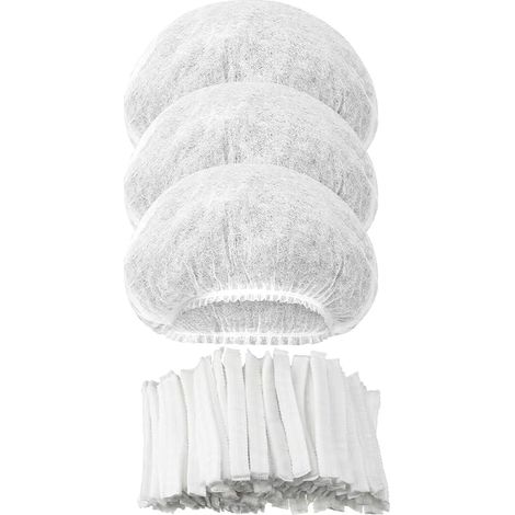 500 Pièces Bonnets Bouffants Jetables en Vrac 21 Pouces Bonnets Jetables pour Cheveux Bonnets Anti-Poussière Élastiques Filets à Cheveux pour Service Alimentaire B (1/5)