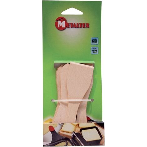 METALTEX 6 SPATULES À RACLETTE BOIS SORSPR