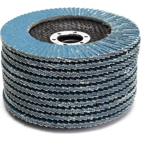 10PCS Disques Abrasifs 125mm 120 Grain Granulométrie Disque à Lamelle Ponçage Polissage Meule Outil Meuleuse (1/4)
