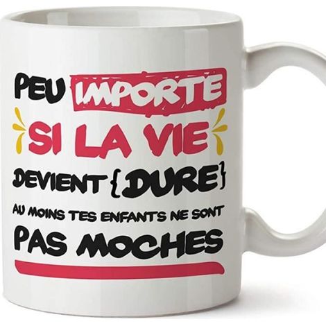 1 Tasse,Céramique,Blanc,Résistante micro-ondes,Compatible lave-vaisselle,11 oz,Petit déjeuner,Fête des mères (1/4)
