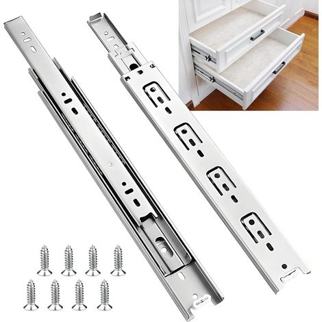 1 paire de glissières à billes pour tiroir, capacité 100 lb, extension (1/5)