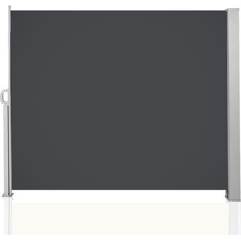 SWANEW Tenda laterale retrattile Tenda laterale del patio all'aperto Protezione della privacy Estensibile Resistente 140x300cm Grigio (1/5)