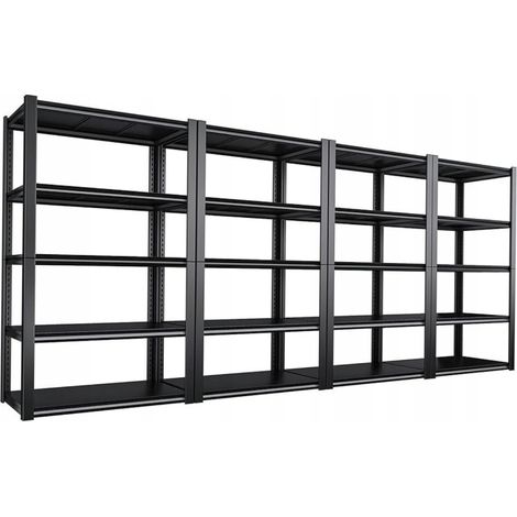 Étagère Métallique - Noire – 200x400x40cm - Robuste - Étagère De Garage (1/5)
