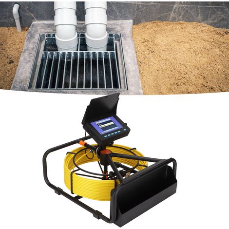 Endoscope domestique pour canalisations avec écran de 4,3 pouces, caméra d'égout étanche, appareil d'inspection et de détection, fonction d'enregistrement sur cassette 16 Go intégrée, norme européenne (1/5)