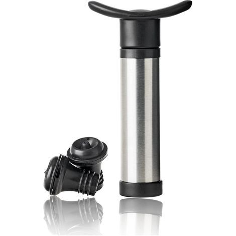 Pompe à vin sous vide Silber en acier inoxydable 2 bouchons en silicone inclus, hermétiques, anti-oxydation Préserve la fraîcheur et les arômes