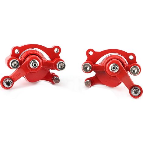 Système de freinage mécanique à étriers de freins à disque avant et arrière, adapté aux motos/mini-motos de 43/47/49 cm³. (1/4)