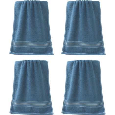 Set di 4 asciugamani da bagno morbidi, lavabili in lavatrice, ultra assorbenti, 100% cotone, 33 x 73 cm (1/5)