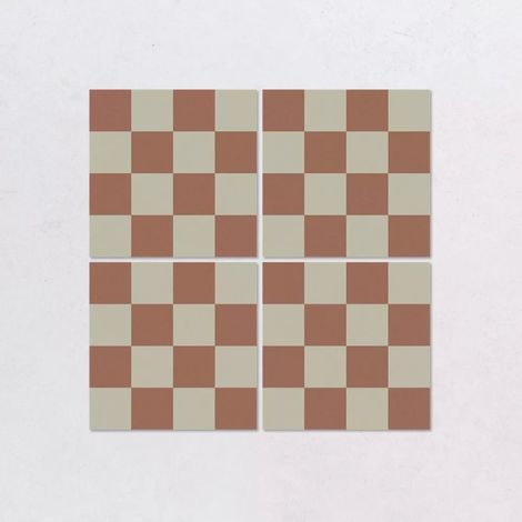 Carrelage Effet Damier MAKAI 20x20 cm Coral Makai