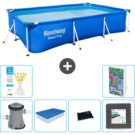 Bestway Steel Pro Rechteckig - 300x201x66 cm - 7-teilig S195