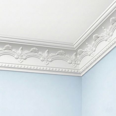 Corniche plafond C183 9,6 x 8,4 cm - Polyuréthane Cimaises &+ (1/3)