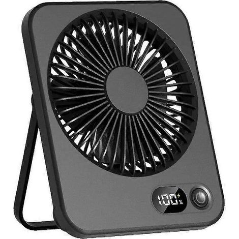 Ventilateur de bureau pliable ultra silencieux, mini ventilateur, ventilateur de bureau noir (1/5)