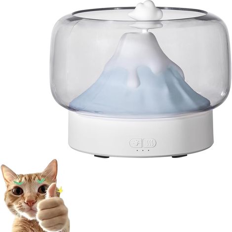 Diffuseur d'arômes avec lumière LED 7 couleurs, diffuseur d'huiles essentielles ultrasonique de 330 ml et humidificateur à brume froide, arrêt automatique et fonctionnement silencieux pour la maison,  (1/5)