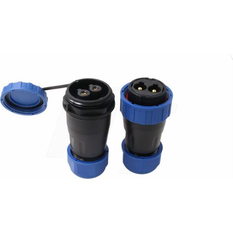 ty28 étanche à l'eau 2 Broches séparateur connecteur mâle Femelle câble Prise vis Dispositif d'alimentation à sertir 45amp, Installation en Ligne déconnexion Rapide (1/5)