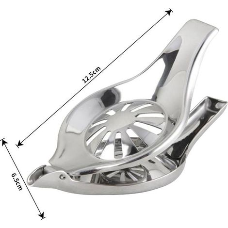 Presse-agrumes en acier inoxydable en forme d’oiseau, design ergonomique pour extraction de jus de citron et agrumes (1/4)