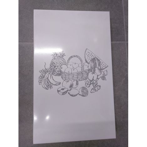 Cubreencimera vitro cuadrada 51x31 Blanca fruta
