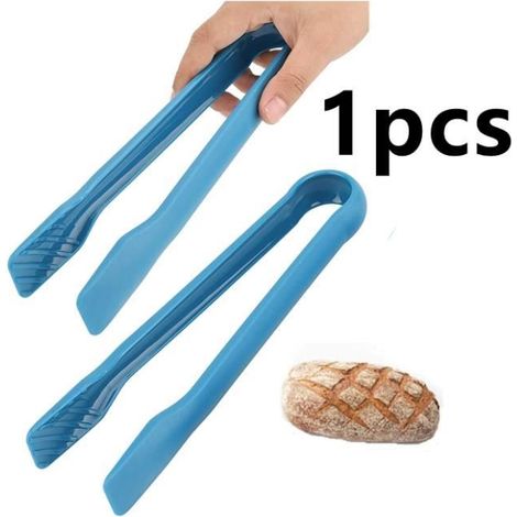 1 pince de cuisine, antidérapante, en plastique PP, 25,0 cm, pour service pain viande salade, cuisine barbecue buffet (1/4)