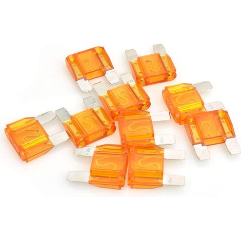 Lot de 10 Fusible Maxi 40 A, Lame plaquée nickel, Pour véhicule électrique