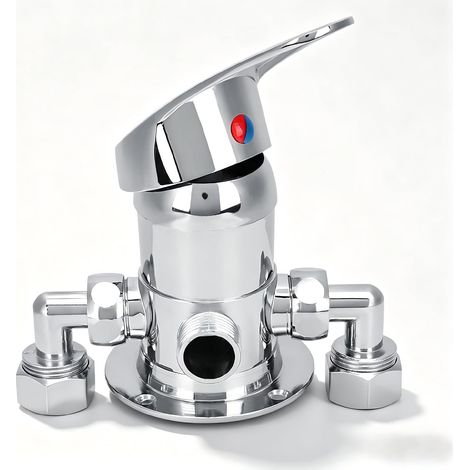 Valve 3 Voies G1/2in, Mitigeur de Douche Mural pour Salle de Bain (1/5)
