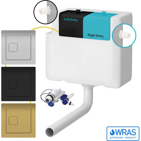 Right Entry Cistern & Chrome Button (1/4)