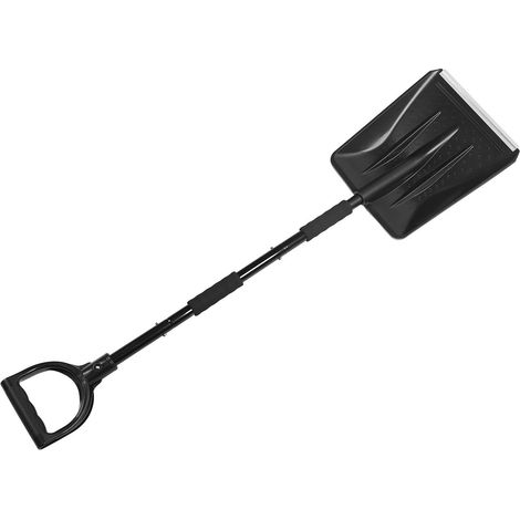 Faltbares und tragbares Schneeschaufelset mit Eiskratzer und Bürste für Garten, Camping und Auto (schwarz) (1/5)