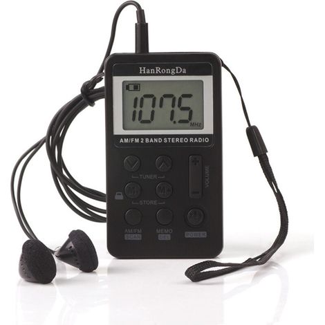 radio Fm Portable Mini Am / Fm Radio Handheld Antenne Télescopique Multifonction Handheld World
