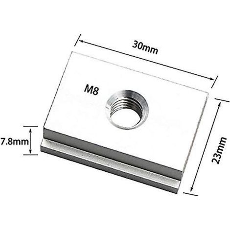 FENOPLASTICAÉcrou coulissant coulissant M8 t-track, écrou fendu en alliage pour outil de menuiserie, fixation à vis, 10 pièces (1/3)