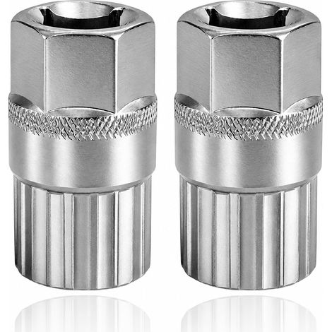 Démonte Cassette Vélo - 2 Pièces - Acier Carbone - Kit Fouet Chaîne Et Extracteur - Compatible VTT Route 6-11 Vitesses (1/5)