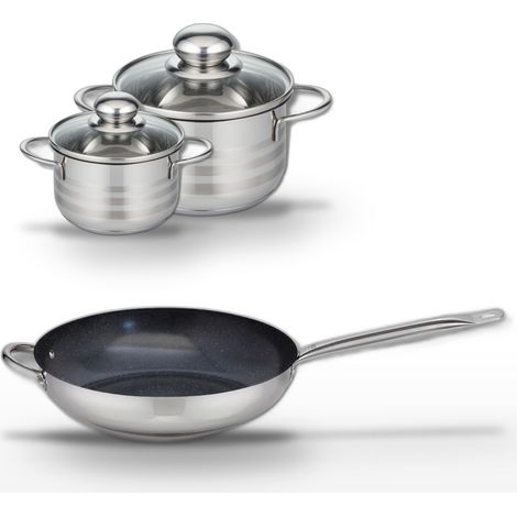 Lot Poêle 32cm et 2 Faitouts Elo Profi Therm Platinum (1/5)