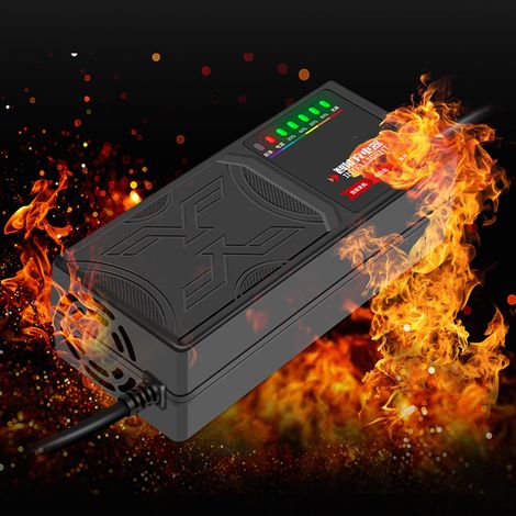 Chargeur intelligent Electromobile avec indicateur de batterie à 7 voyants pour vélo/scooter électrique (1/5)