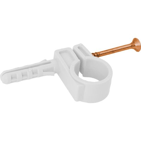 Weißer Kunststoffhalter für PP-Rohre 40 mm (5 Stück)