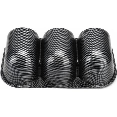 Support triple gauge 52 mm 2 pouces pod carbone style tableau de bord auto habitacle compteur voiture (1/4)