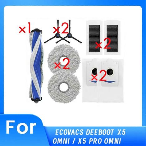 Filtre pour aspirateur brosse pour aspirateur Filtre de brosse pour aspirateur filtre de 9 Deeboot X5 Omni / X5 Pro Omni Sweeper Accessoires Side Brosse Filtre Rag Sac à poussière Aspirateur (1/5)