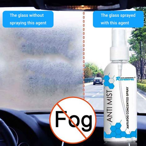 Spray anti-buée pour pare-brise de voiture, spray anti-buée pour vitres intérieures de voiture, pare-brise (1/5)