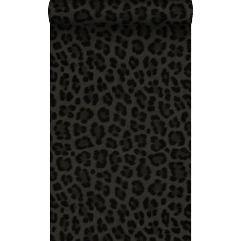papier peint peau de léopard gris foncé et noir - Origin Wallcoverings (1/5)
