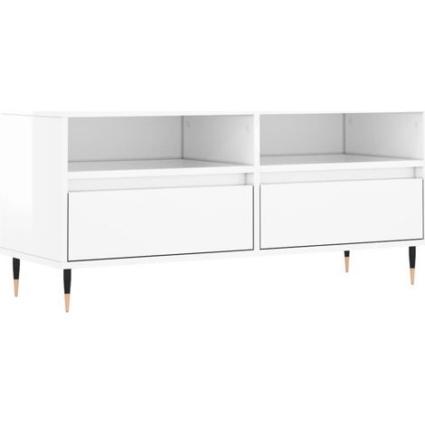Maison Exclusive - TV-Schrank Hochglanz-Weiß 100x34,5x44,5 cm Hol