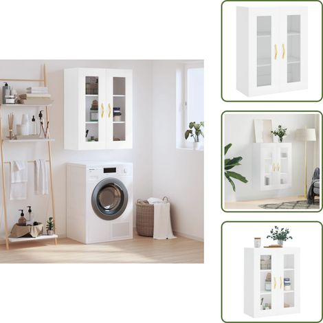 Wandschrank Weiß 69,5x34x90 cm - Hängeschrank - Wandschrank - Regal - Aufbewahrung - Weiß (1/5)