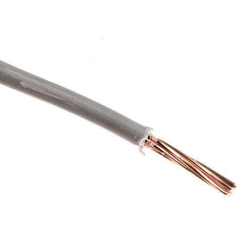 RS PRO câble, section: 6 mm² 100m, 450 V c.c., 750 V c.a. LSZH Gris HO7Z-R Câble à conducteur simple ( Prix pour Bobine de 100 Mètres ) (1/3)