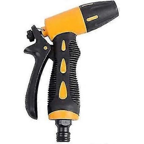 Watering Gun 5 Adjustable Modes Garden Watering Spray High Pressure Spray Gun (black/yellow) (1/5)