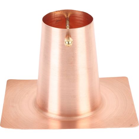 Adaptateur de gouttière en métal pour chaîne de pluie, destiné à être installé à l'extérieur de la gouttière ou de la descente pluviale. En cuivre pur. (1/5)