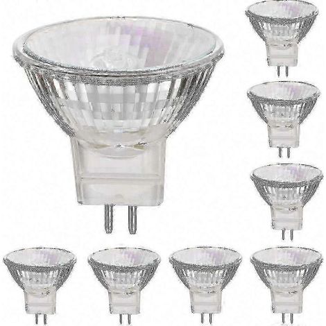 Spots halogènes GU5.3 35 W (50 W) 12 V, blanc chaud, à intensité variable, lot de 8 (EPA02) (1/5)