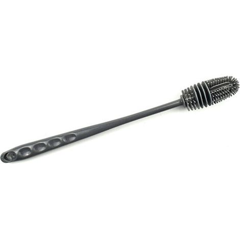 Brosse à tasses en silicone, grise, 26 cm, une pièce, pour laver les tasses, y compris les tasses thermos, sans zones inaccessibles. (1/5)