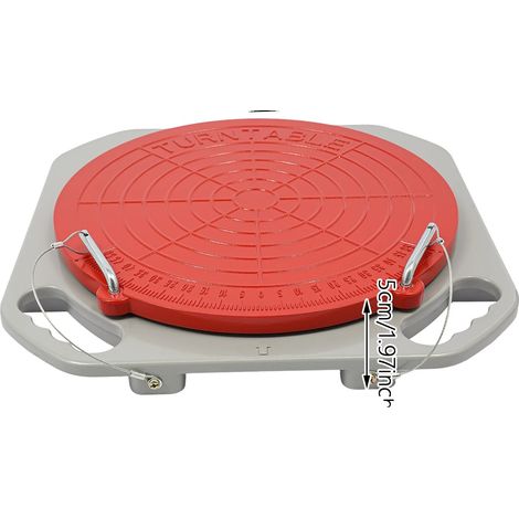 Plaques de rotation pour alignement des roues, rotation à 360°, capacité de 2 tonnes, Gris Clair Rouge (1/2)