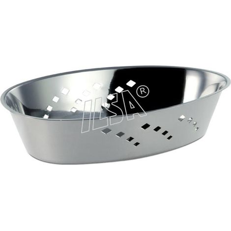 Cestino pane da tavola ovale in acciaio inox 28 x 18 cm (1/2)