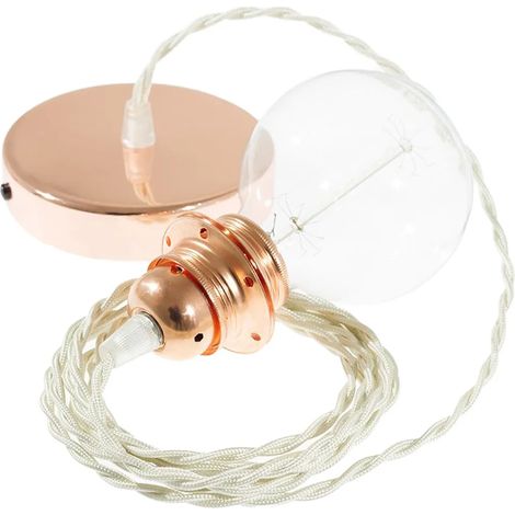Lámpara colgante Creative Cables tm00 cable marfil 2 metros (1/3)