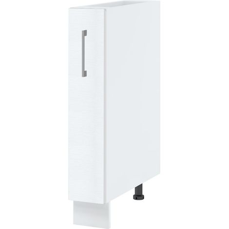 Meuble range épice Bellissi Blanc L 15 cm - Porte avec poignée apparente Blanc (1/5)