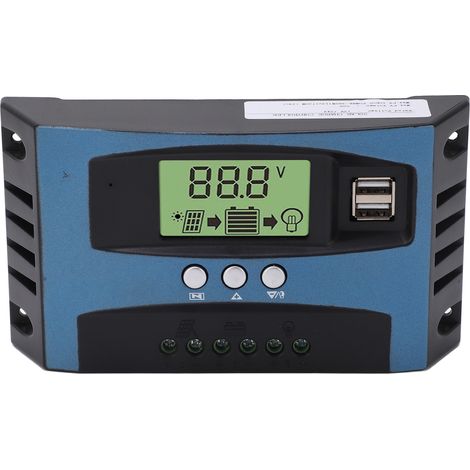 30A MPPT 12V/24V Solarladeregler, intelligente Erkennung, LCD-Display, Solarmodul-Laderegler mit 10A Entladestrom (1/5)