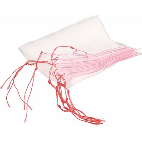 Beutel mit Kordelzug, 10 Stück, zum Schutz von Pflanzenfrüchten, aus Nylonmaterial, verhindert das Eindringen von Vögeln, geeignet für Tomaten (1/5)